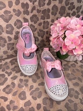 Light up Pink Girls' Bow Mary Jane Sneakers